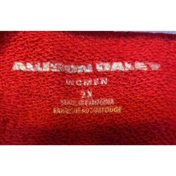 Allison Daley Red Sweatshirt Plus 2X Nautical Boating Sailor Pinstripe Candy - Picture 7 of 16